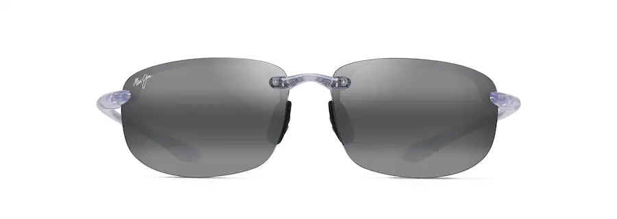 Maui Jim Ho'okipa Shiny Crystal Grey Sunglasses