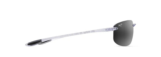 Maui Jim Ho'okipa Shiny Crystal Grey Sunglasses