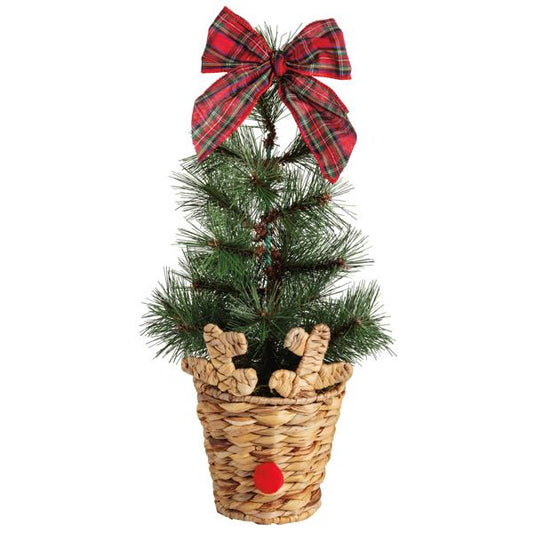 Reindeer Pot Mini Tree - 2 Sizes