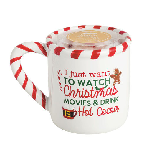 Hot Cocoa Sock Mug Set -2 Colors