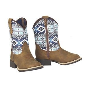Twister Blue & Turquoise Kids Heston Western Boot