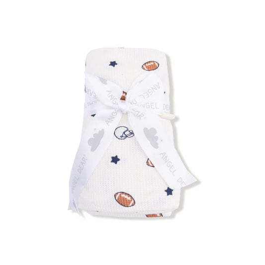 Football & Stars Swaddle Blanket