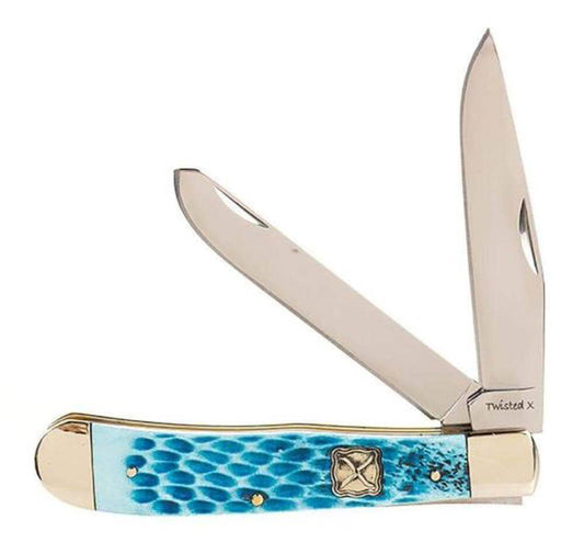 Twisted X Blue Bone Trapper Knife