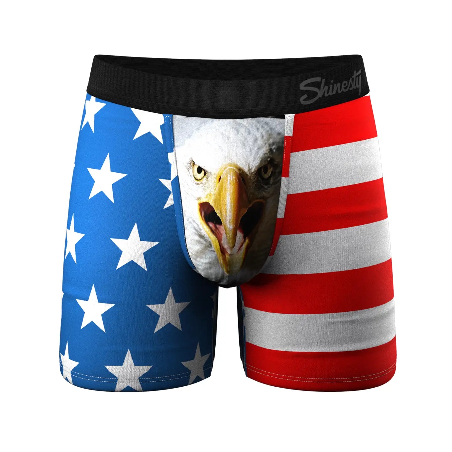 Shinesty Men's The Mascot American Flag Ball Hammock Pouch Underwear