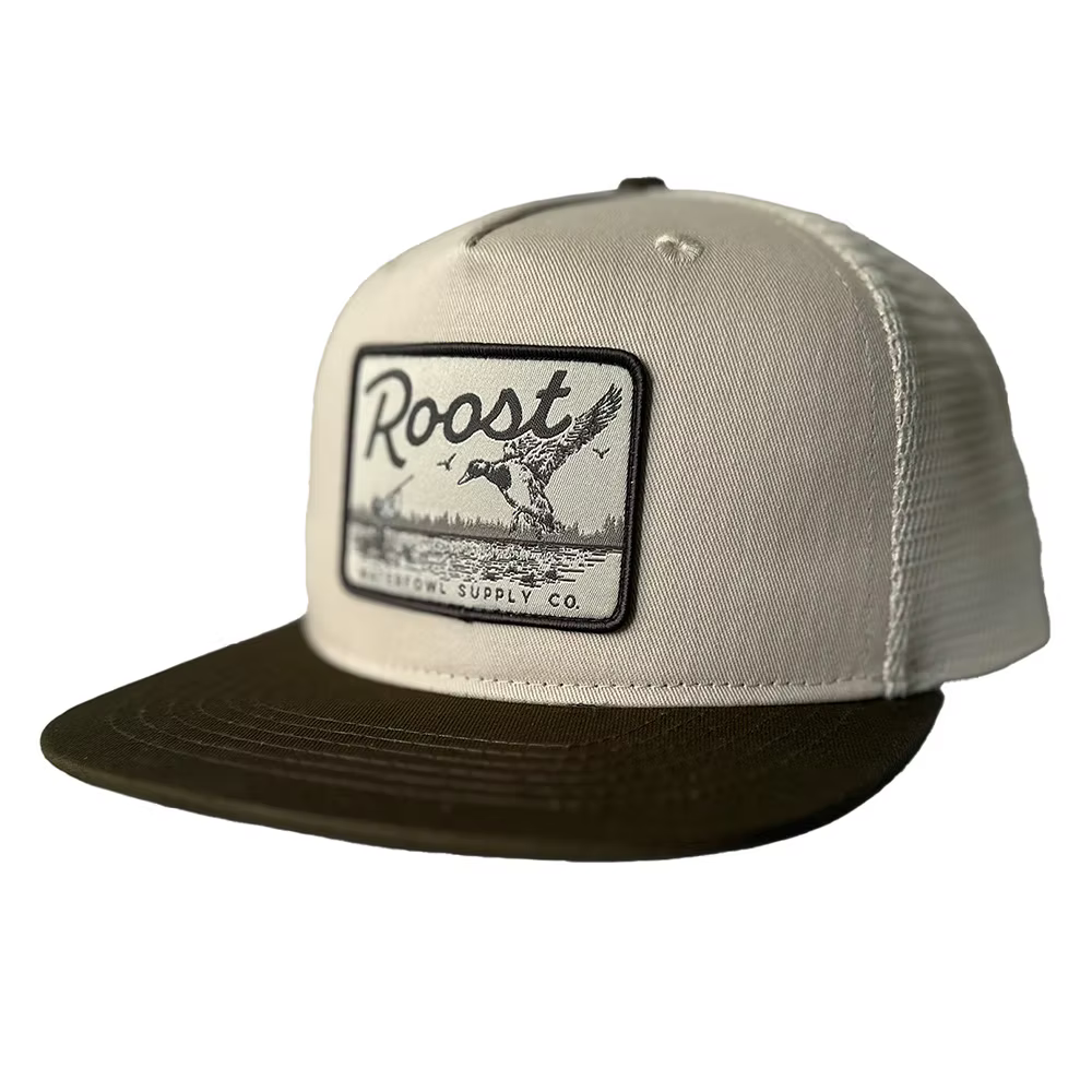 Fieldstone Men's Roost Brown Bill White Logo Patch Hat