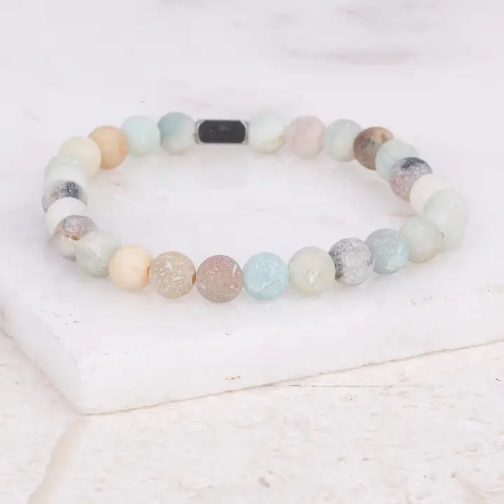 The Inspiration Company Genuine Stone Accent Bracelet | 6 Colors