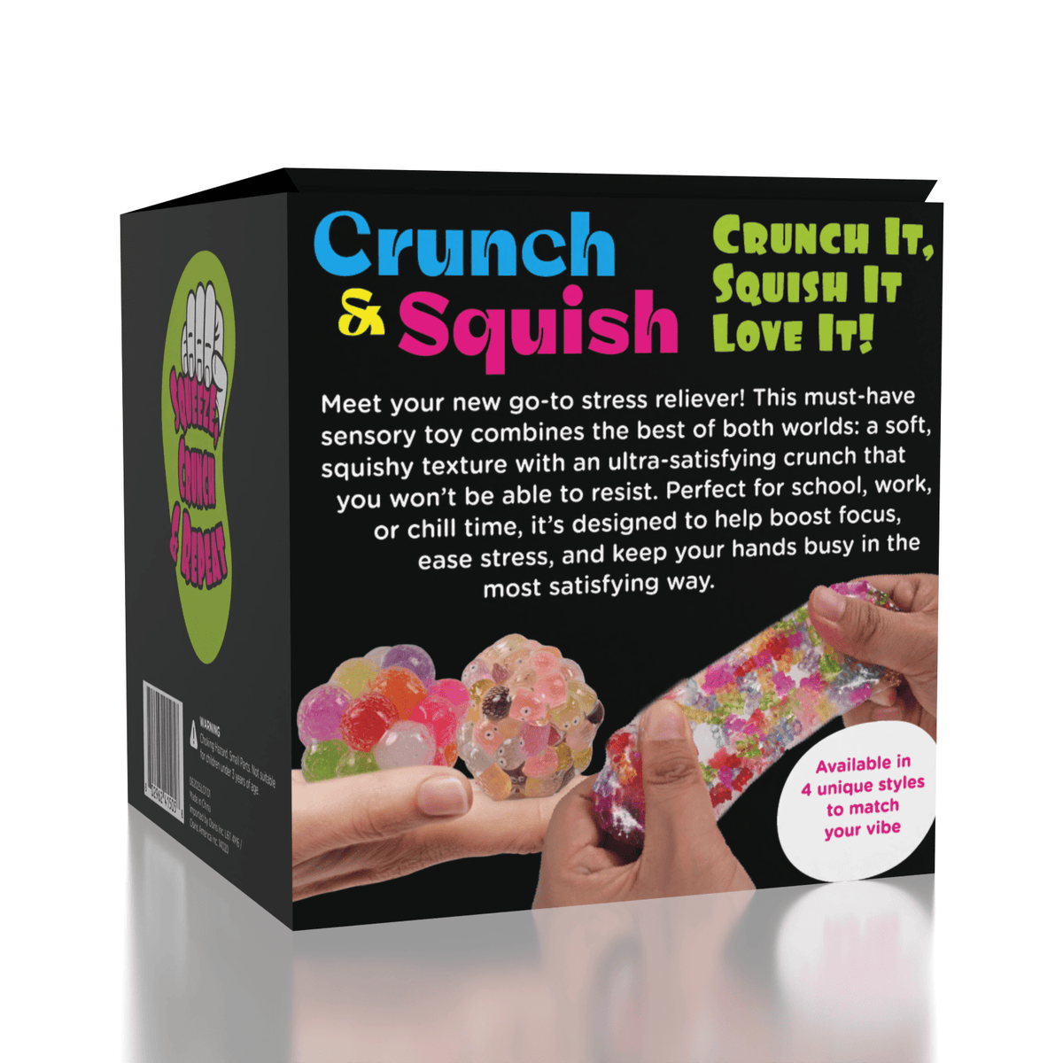 Crunch and Squish Candy Series Crunchy Squishy Stress Ball Fidget Toy (1pc) Color Ships Assorted