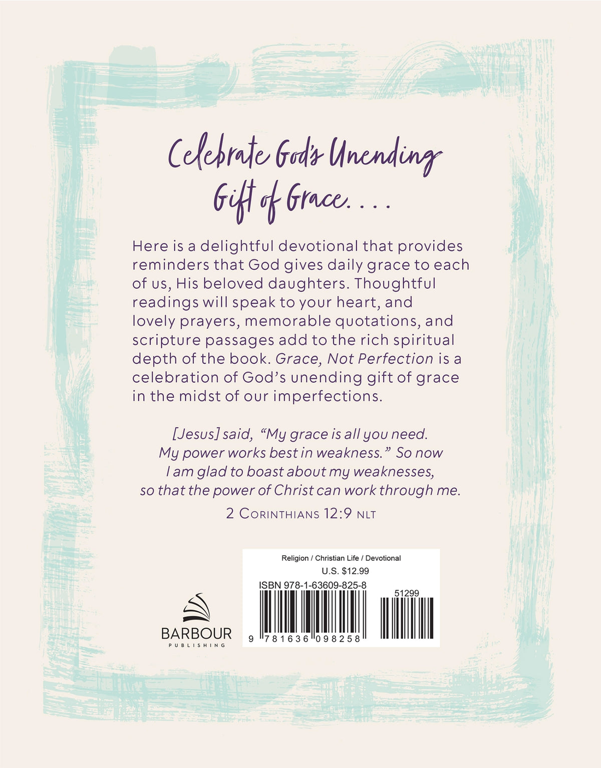 Grace, Not Perfection, back cover