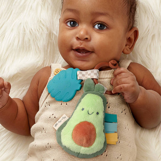 Itzy Pal Plush + Teether- Avocado