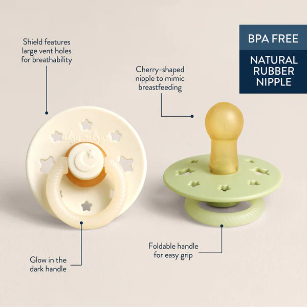 Itzy Soother™ Glow in the Dark Pistachio Rubber Pacifier