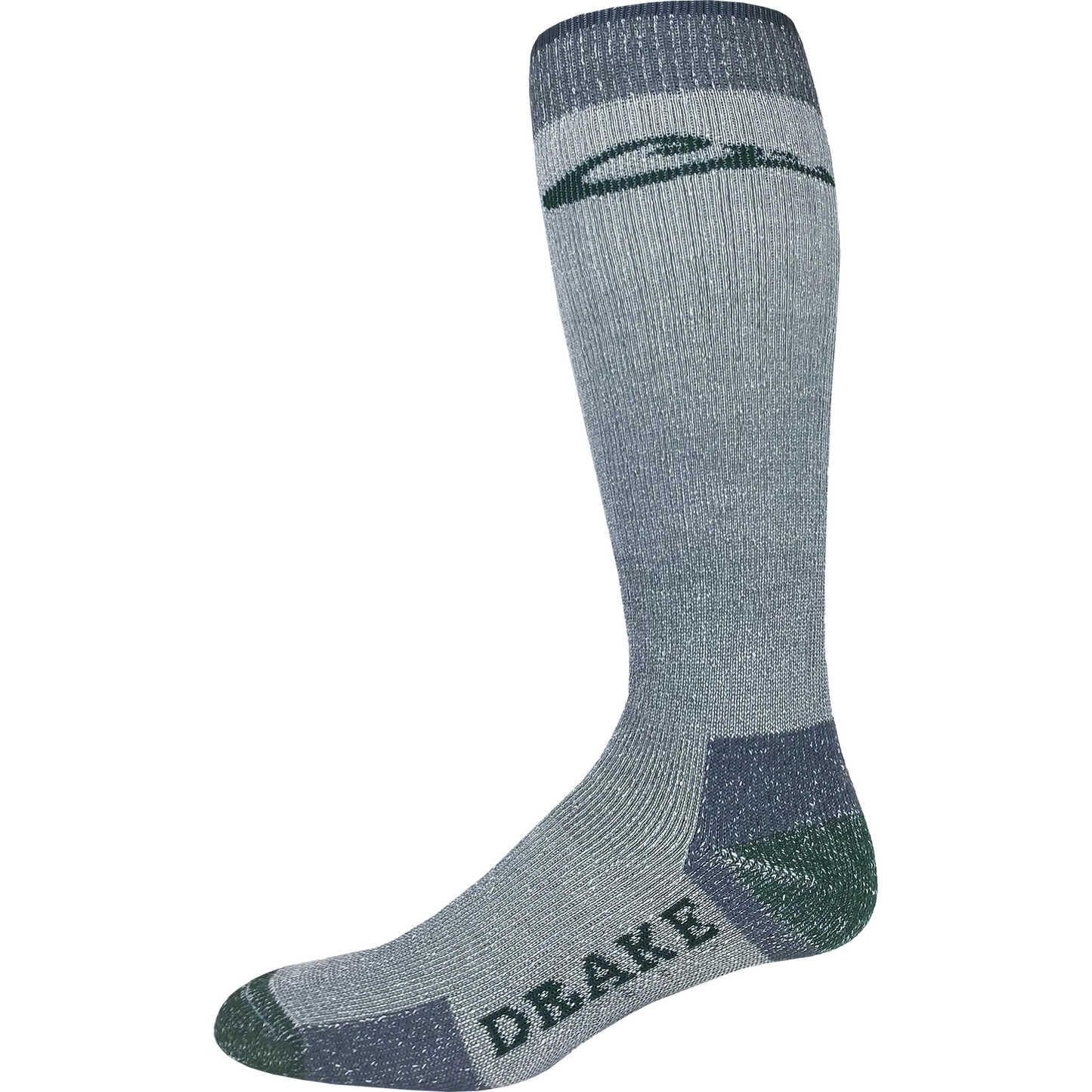 Drake Men's Grey Green Over-The-Calf Merino Wool Boot Socks