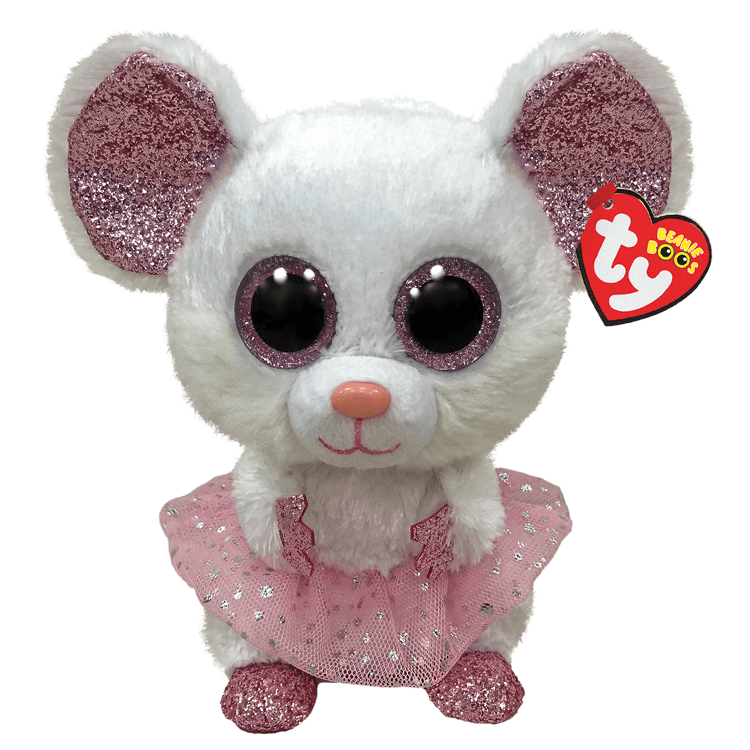 Beanie Baby White Ballerina Mouse- Nina