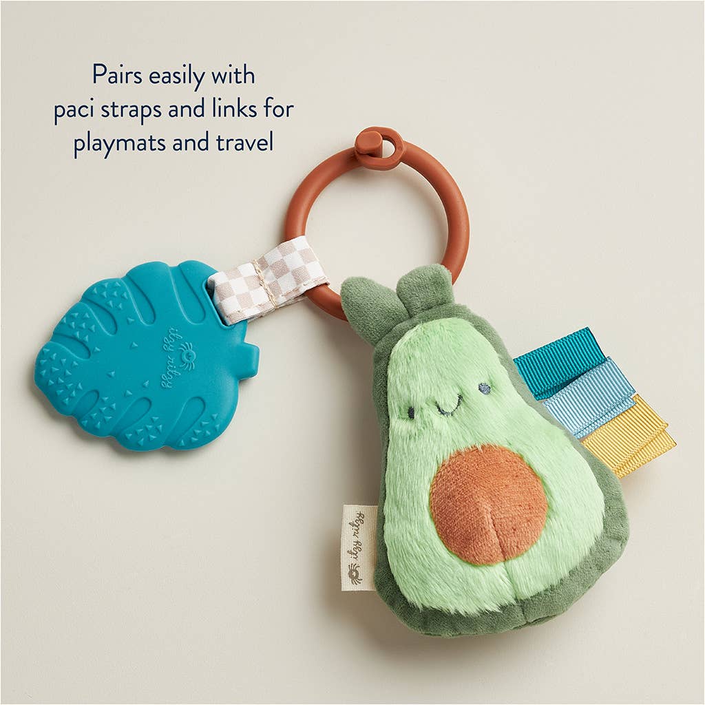 Itzy Pal Plush + Teether- Avocado