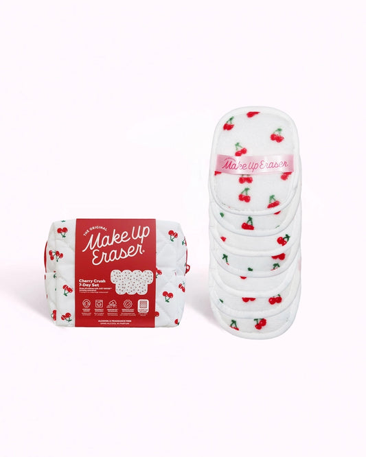 Cherry Crush 7-Day Set Makeup Erasers & Bag