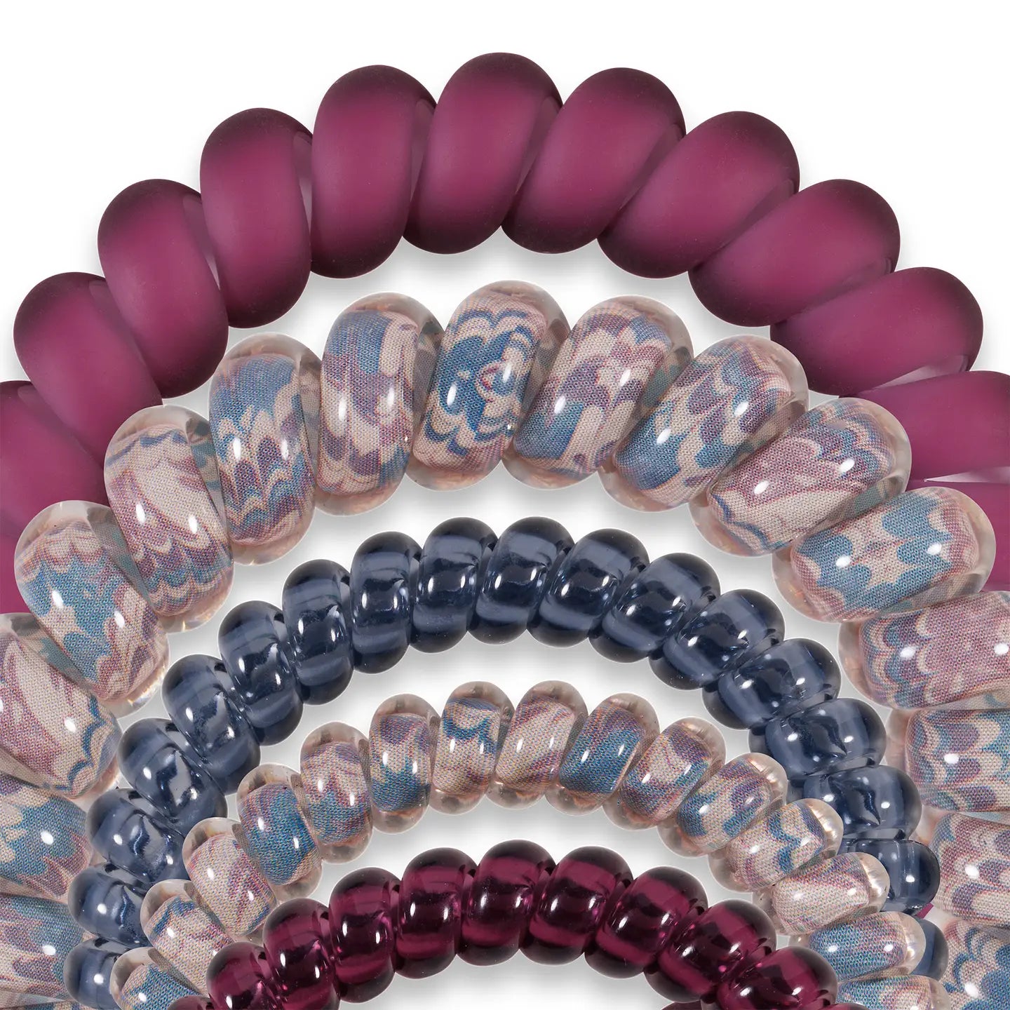 Mixed Pack of Spiral Hair Purple Haze Ties