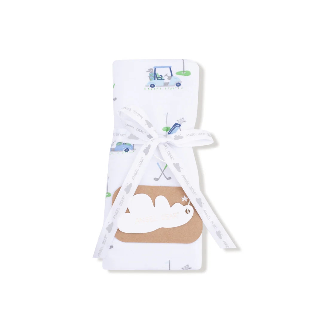 Golf Carts Blue 2 Ply Burp Cloth