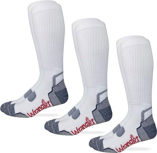 Wrangler® Riggs Men's Ultra-Dri Everyday Rib Crew Work Boot Socks - 2 Colors