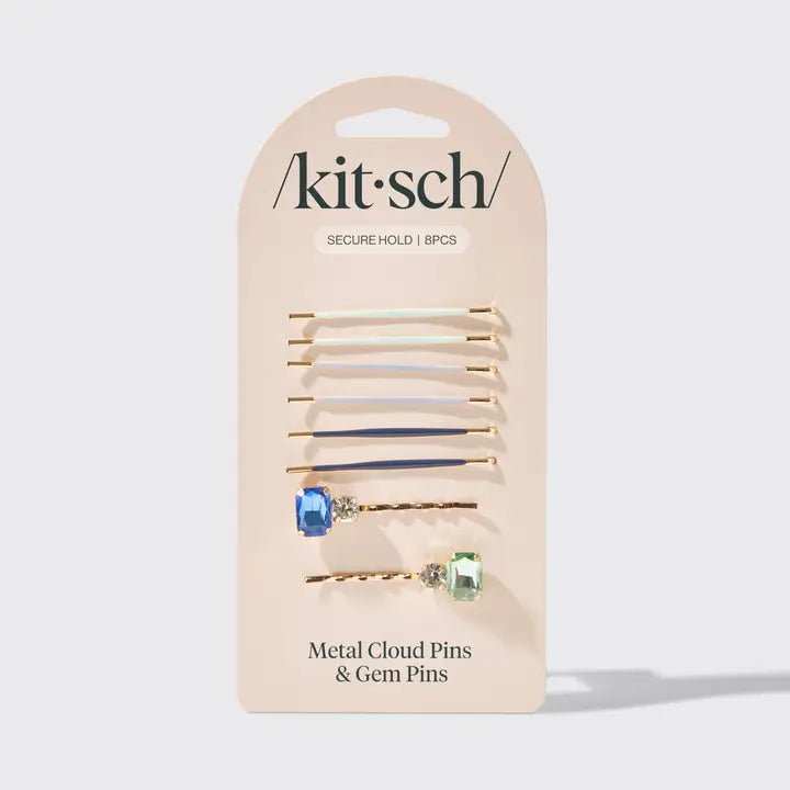 Kitsch Garden Bouquet Cloud & Gem Bobby Pins 8pc Set