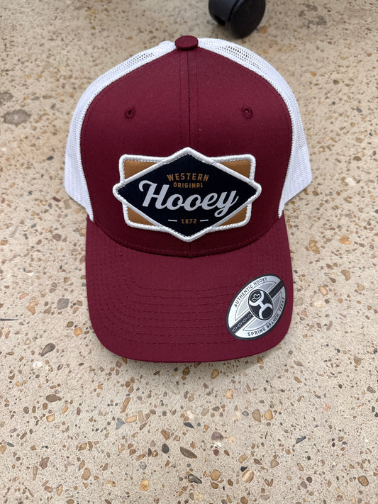 Tan White Diamond Hooey Logo 6 Panel Trucker Hat