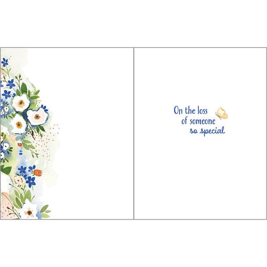 Sympathy Greeting Card - Sweet White Flowers