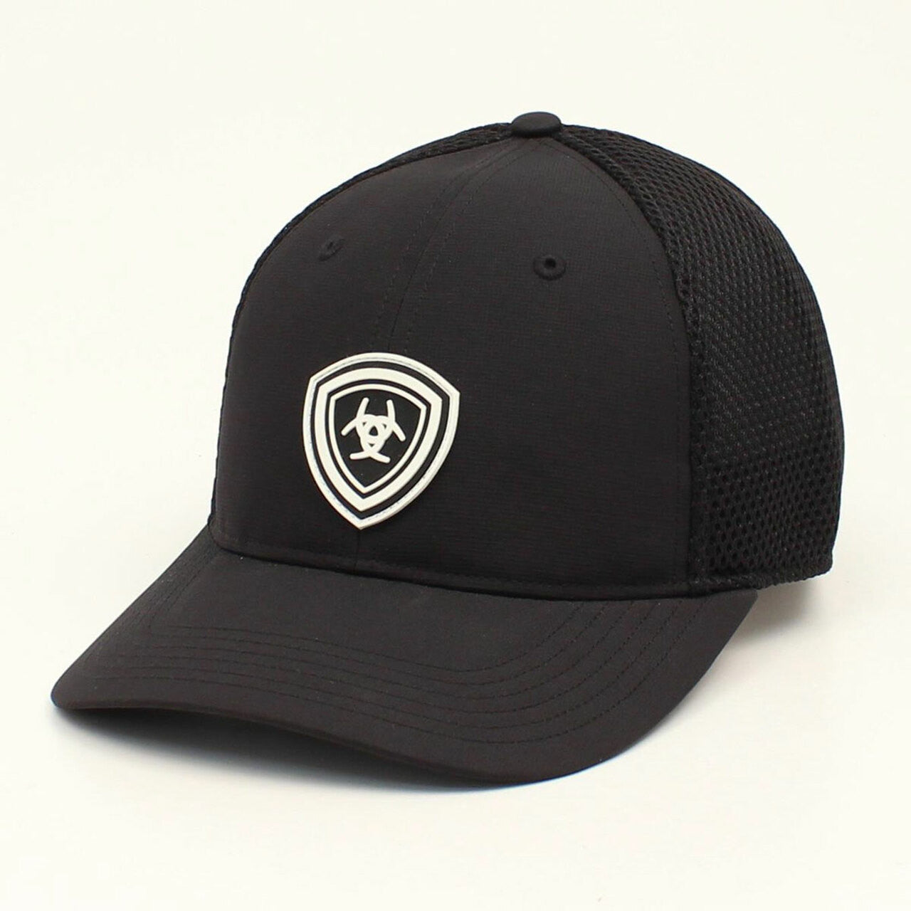 Ariat Velcro Shield Logo Black Patch Hat