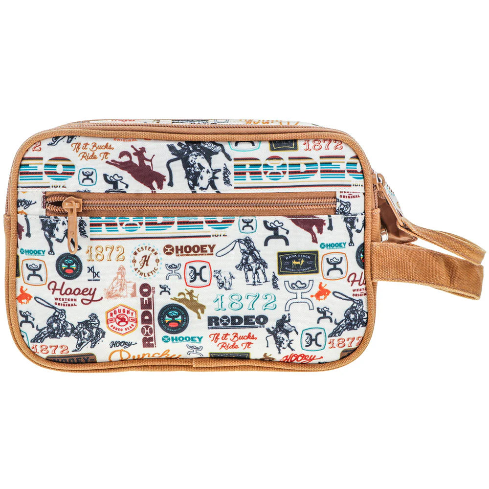 Hooey Crean & Tan Rodeo Print Dopp Kit