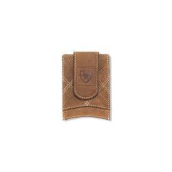 Ariat Cross Stitch Patch Brown Card Case