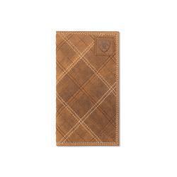 Ariat Rodeo Cross Stitch Patch Brown Wallet