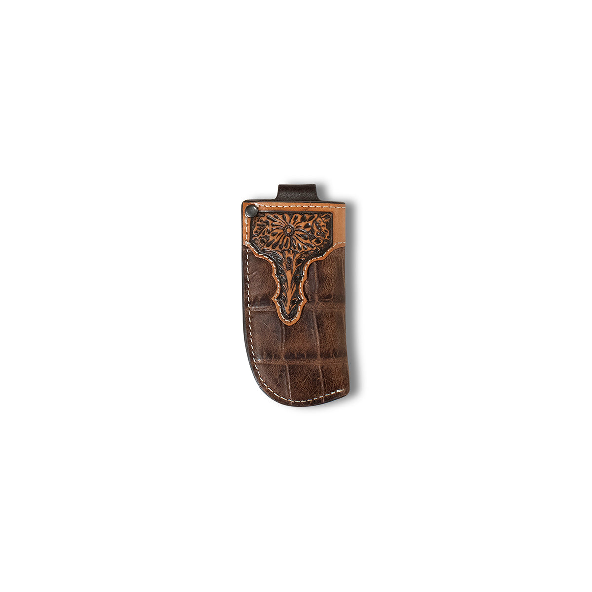 Ariat Vertical Croco Print Knife Sheath