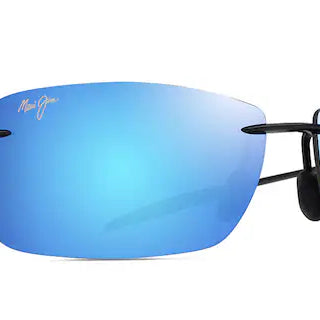Lighthouse Blue Hawaii Shiny Black Maui Jim Sunglasses