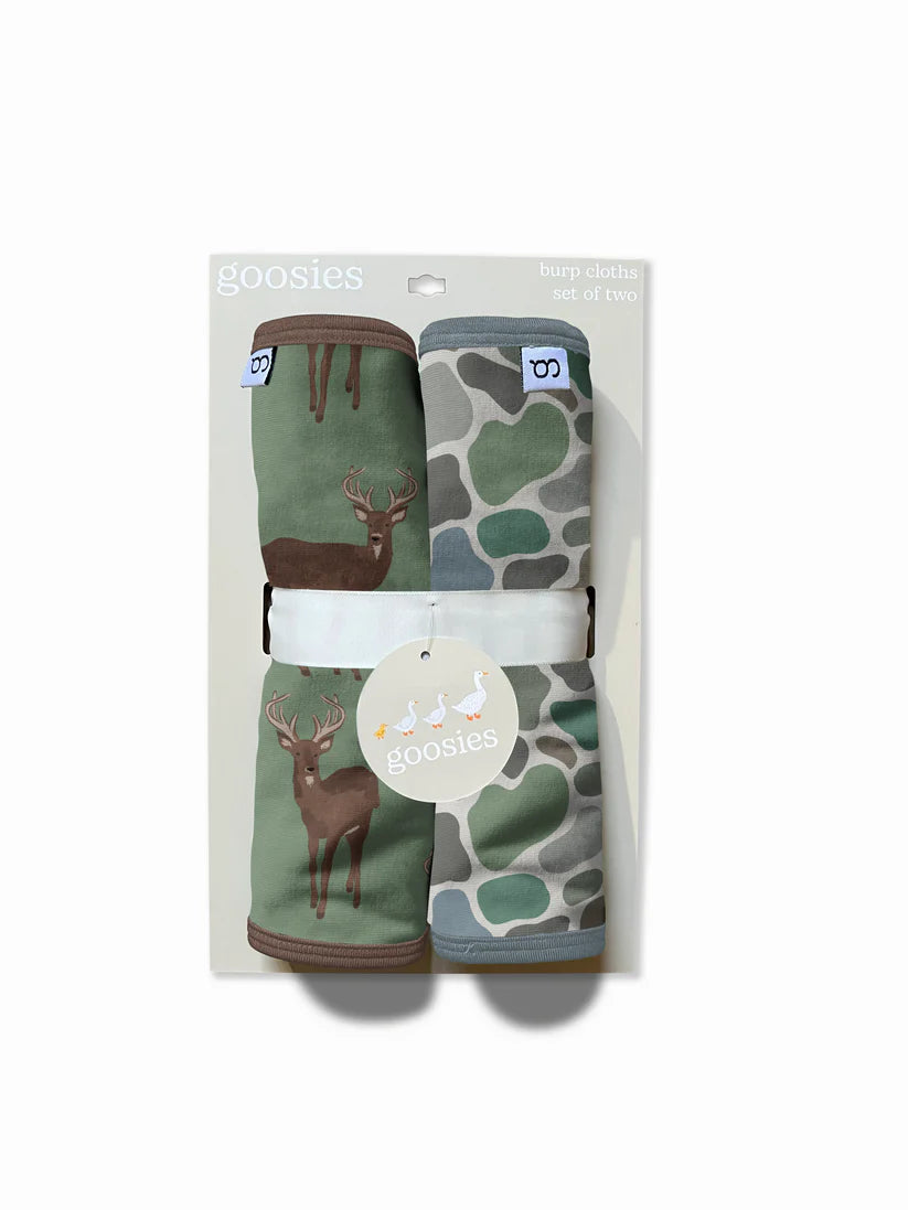 Deer Camo Burp Cloth Set