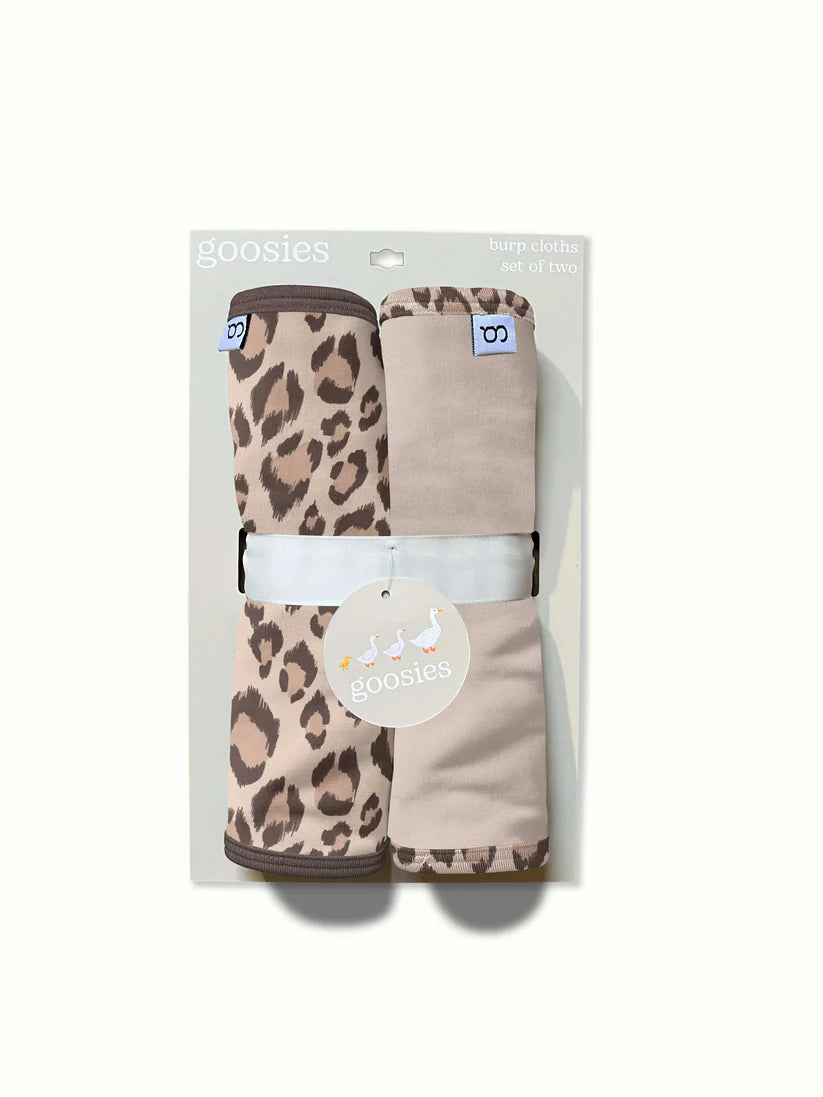 Classic Leopard Burp Cloth Set