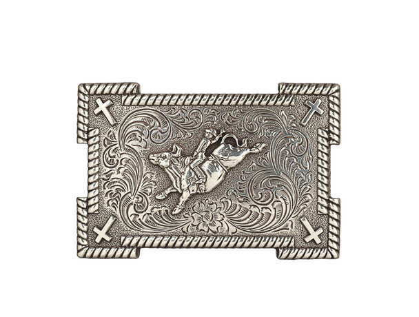 Nocona Youth Bull Rider Cross Belt Buckle