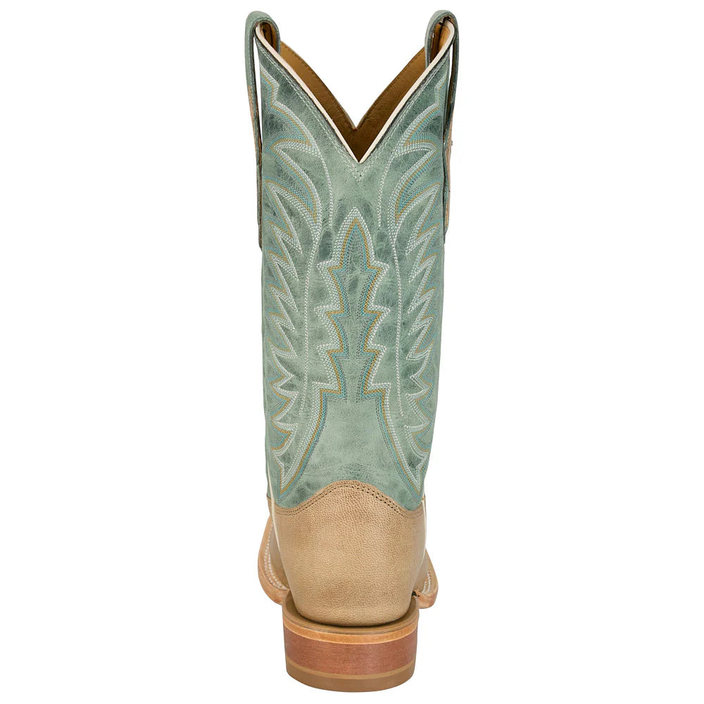 Justin Men's Burchett Bone Turquoise Cowhide Boot