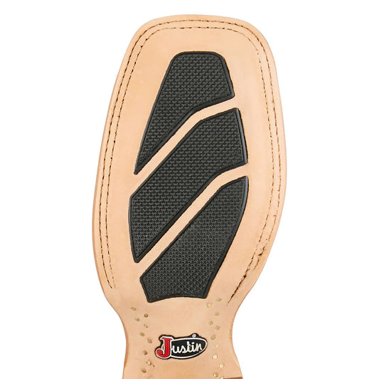 Justin Men's Burchett Bone Turquoise Cowhide Boot