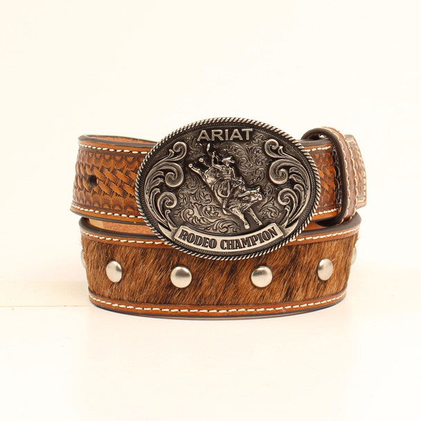 Ariat Kids Calfhair Rodeo Champion Buckle - Accessories Belt
