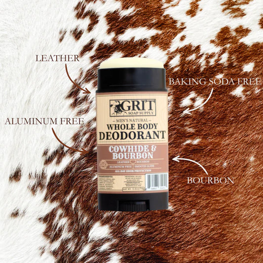 Cowhide & Bourbon Stick Deodorant