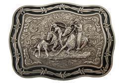 Men's Crumrine Rectangle Team Roper Belt Buckle