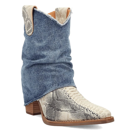 Dingo Denim Dream Snake Snip Toe Cowboy Booties