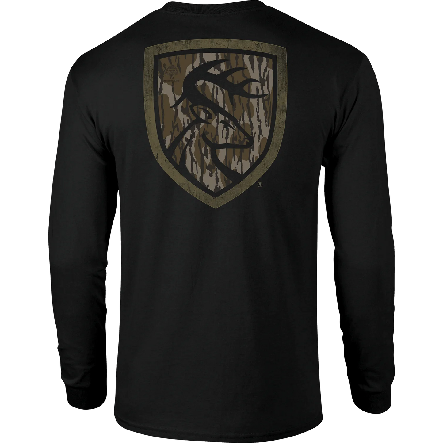 Drake Men's Black Non-Typical Original Bottomland Long Sleeve Tee