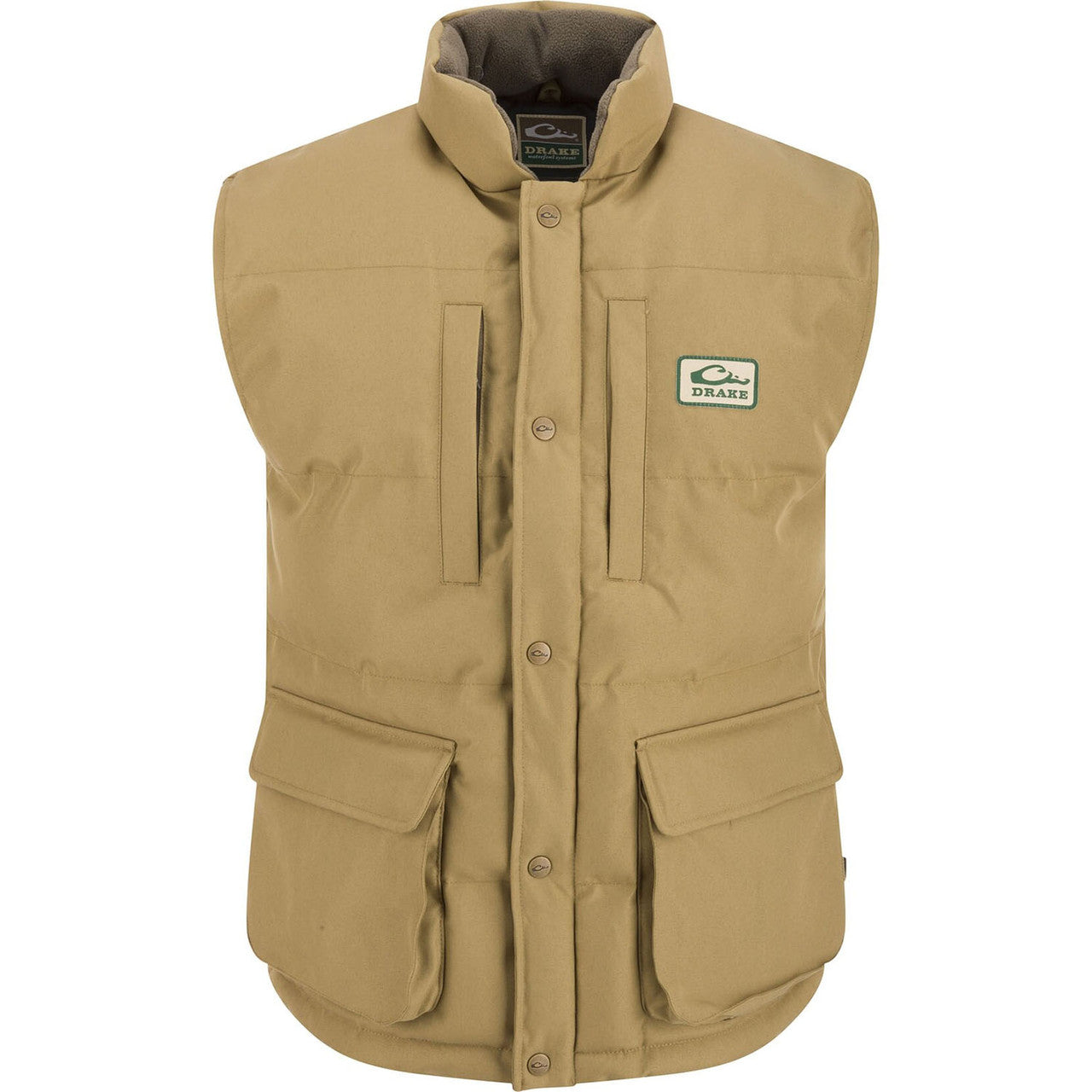 Drake Men's Tan Throwback80 Featherless Puffer Vest