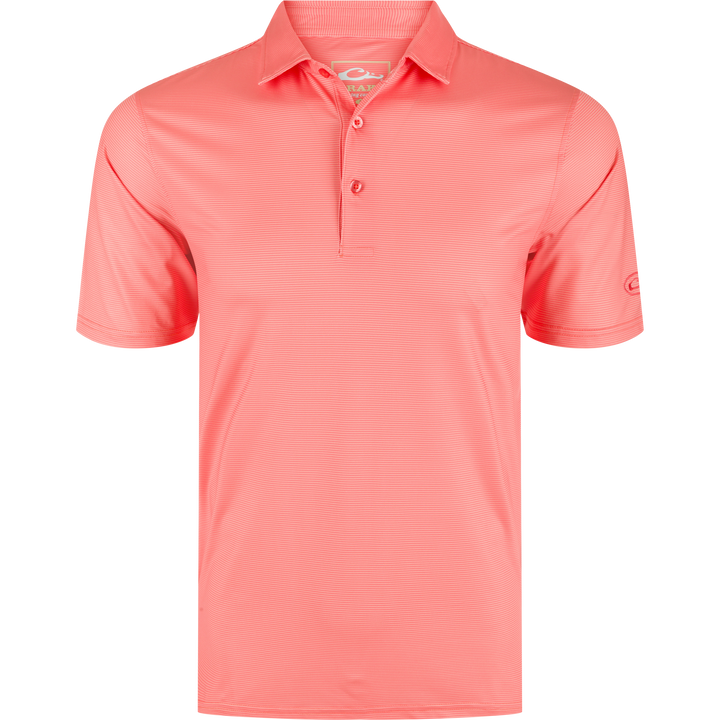 Drake Men's Performance Chalk Striped Polo Shirt - 2 Colors