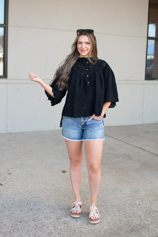 Made My Mark Black Blouse