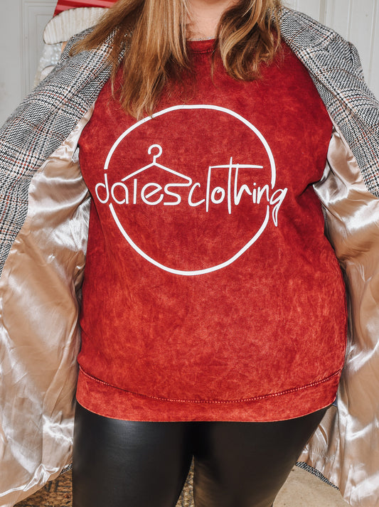 Dark Red Dales Logo Sweatshirt