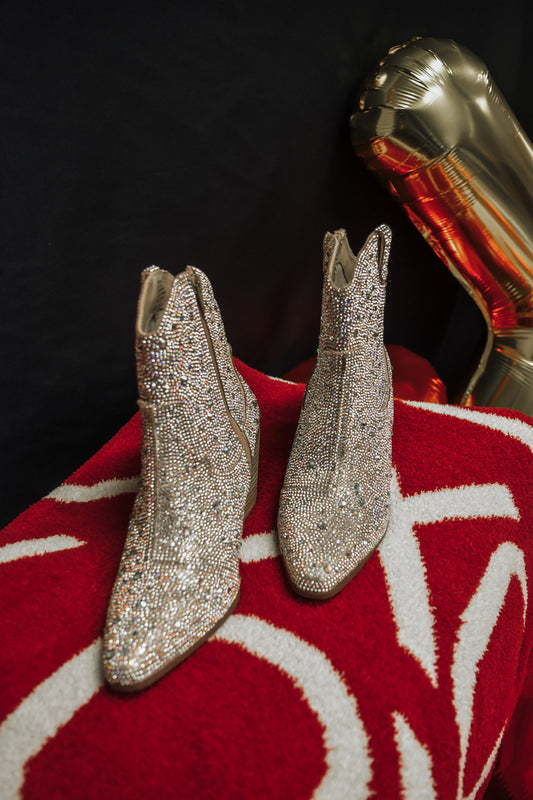 Harlow Clear Rhinestone Ankle Boot By Matisse