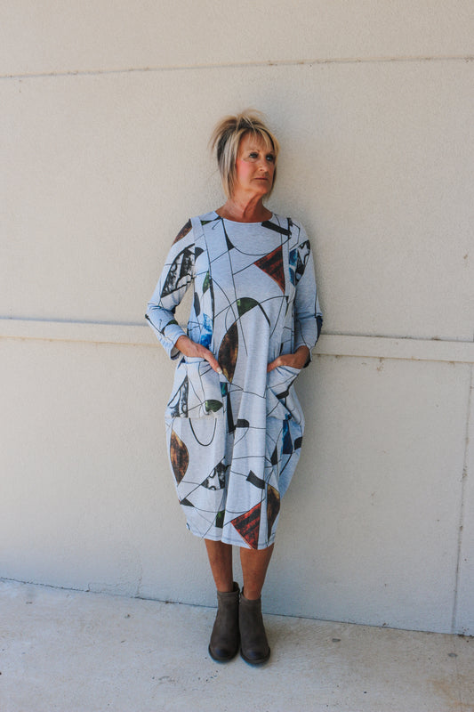 Jess & Jane Curious Fleece Lantern Dress