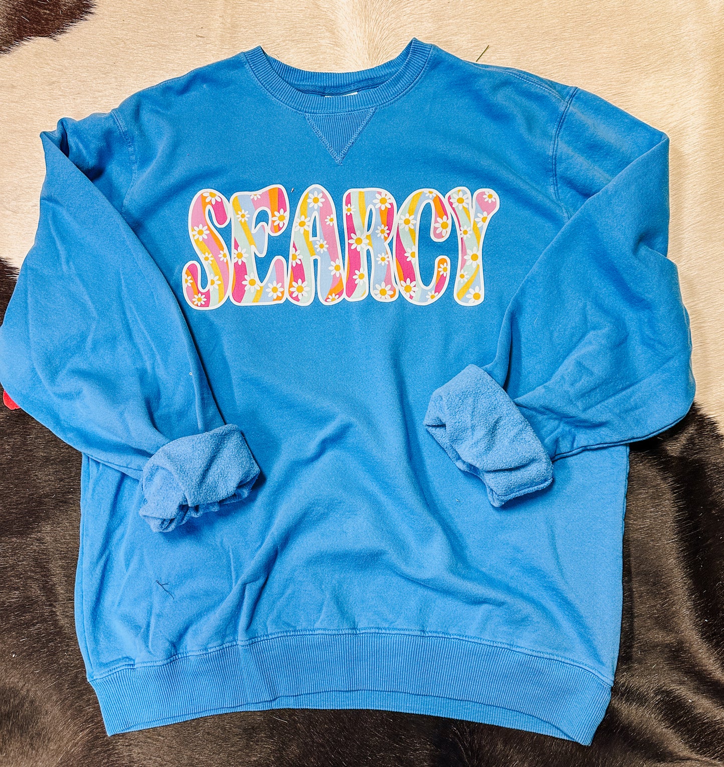Searcy Floral Blue Sweatshirt