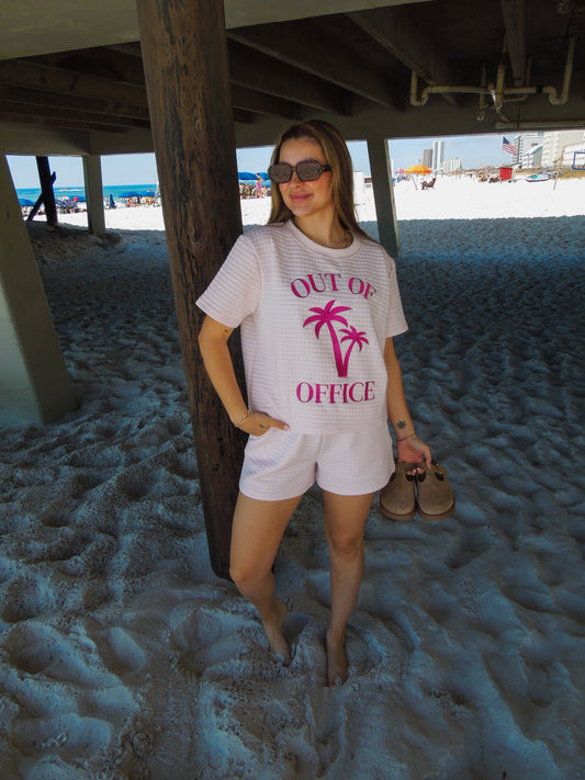 Out Of Office Pink Textured Set