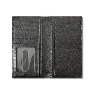Ariat Men's Floral Embossed Shield Black Wallet