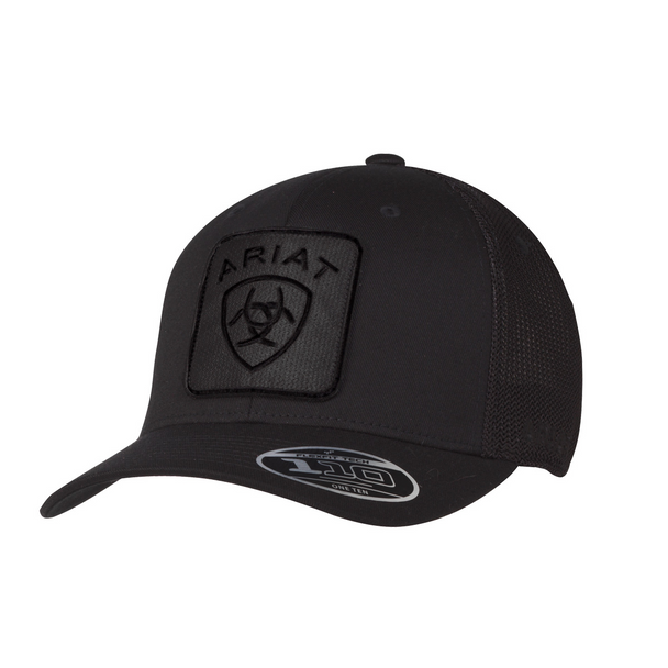 Ariat Men's Shield Logo Black On Black Hat